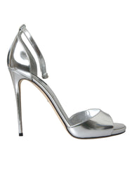 Dolce & Gabbana Silver KEIRA Leather Heels Sandals Shoes -   -  Dolce & Gabbana.