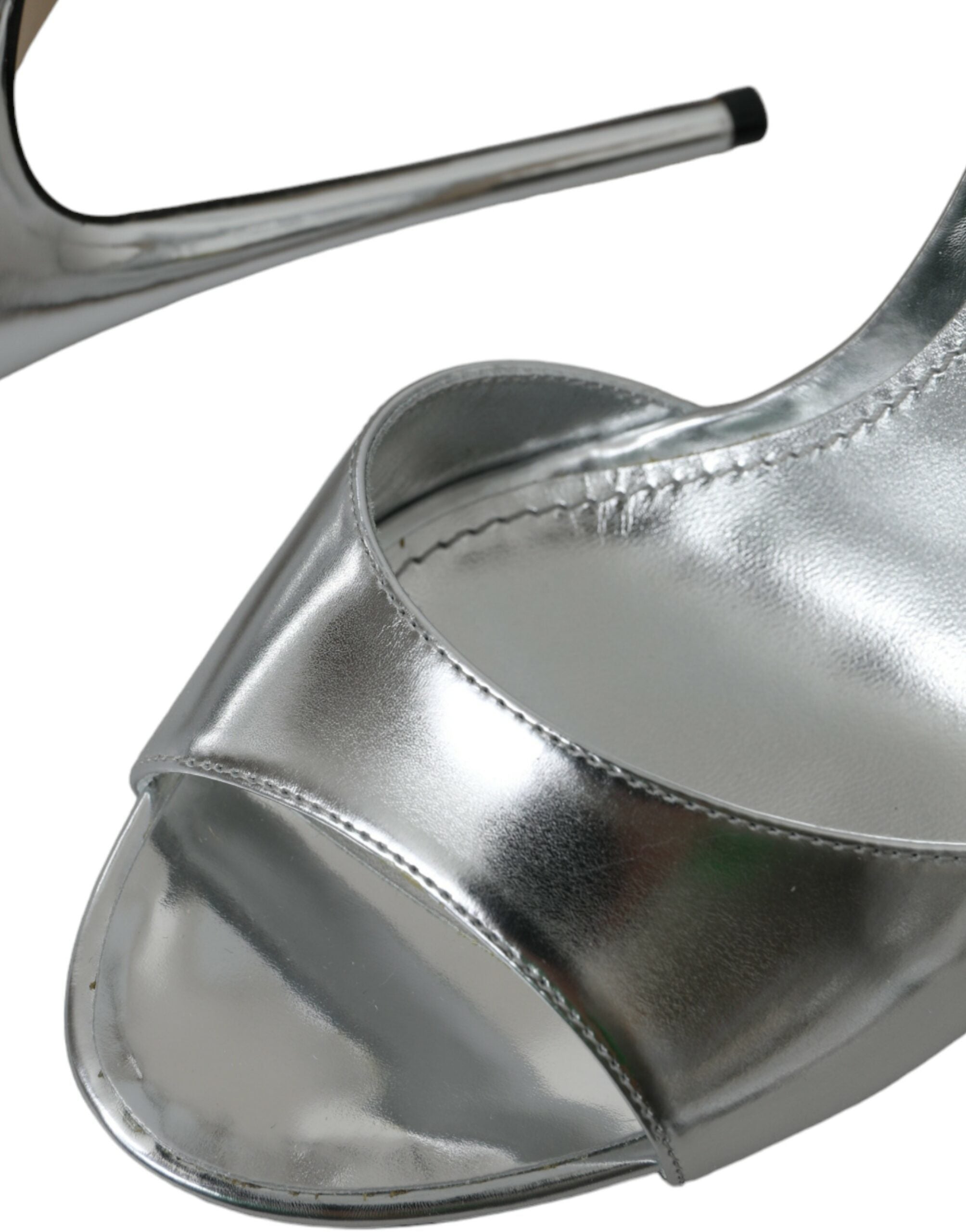 Dolce & Gabbana Silver KEIRA Leather Heels Sandals Shoes -   -  Dolce & Gabbana. Dolce & Gabbana Silver KEIRA Leather Heels Sandals Shoes -   -  Dolce & Gabbana.