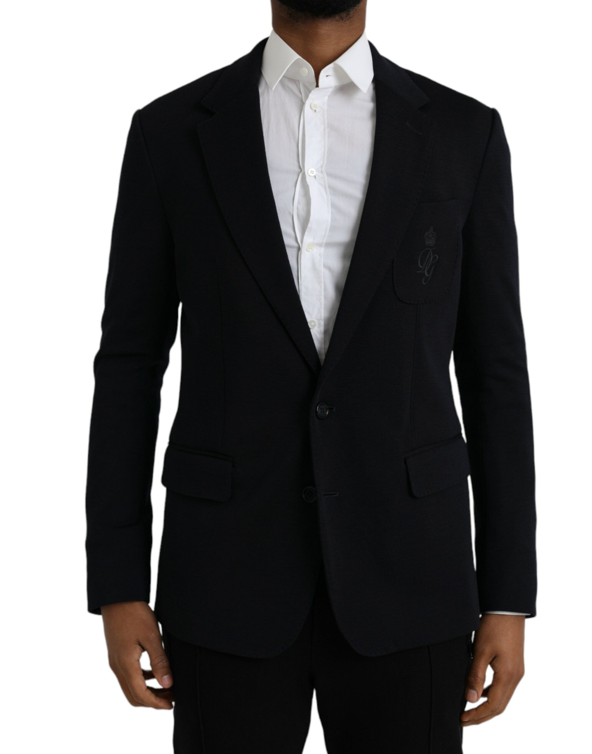 Dolce & Gabbana Black Wool Single Breasted Coat Blazer -   -  Dolce & Gabbana.