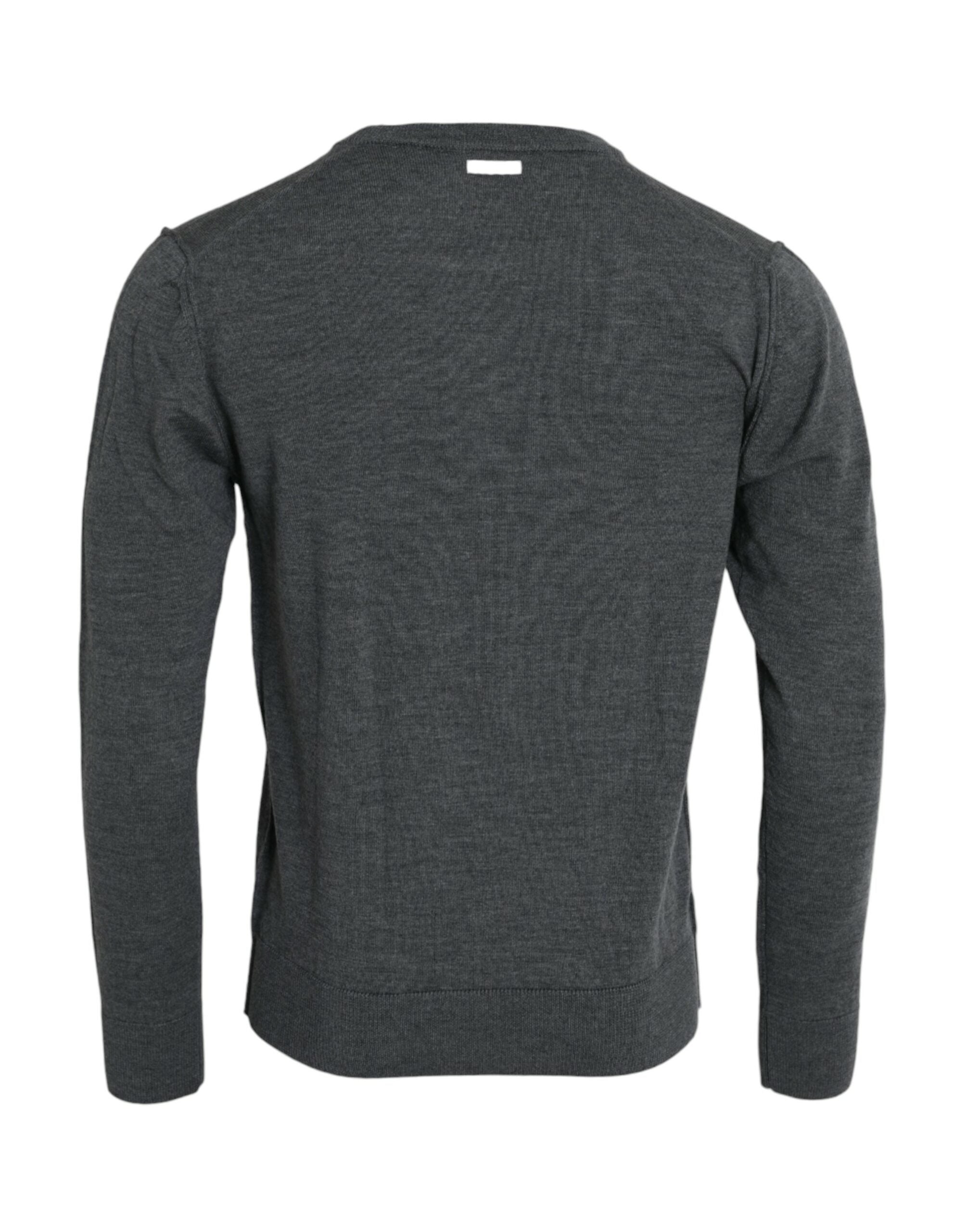 Dolce & Gabbana Dark Gray Wool Crew Neck Pullover Sweater -   -  Dolce & Gabbana. Dolce & Gabbana Dark Gray Wool Crew Neck Pullover Sweater -   -  Dolce & Gabbana.