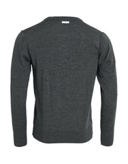 Dolce & Gabbana Dark Gray Wool Crew Neck Pullover Sweater -   -  Dolce & Gabbana.