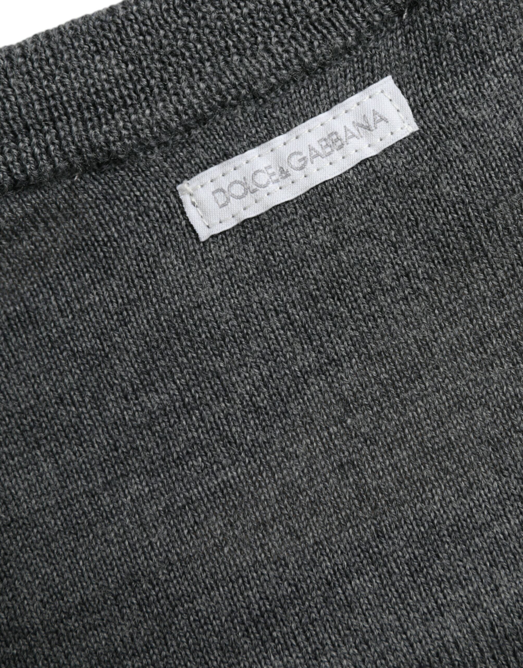 Dolce & Gabbana Dark Gray Wool Crew Neck Pullover Sweater -   -  Dolce & Gabbana. Dolce & Gabbana Dark Gray Wool Crew Neck Pullover Sweater -   -  Dolce & Gabbana.