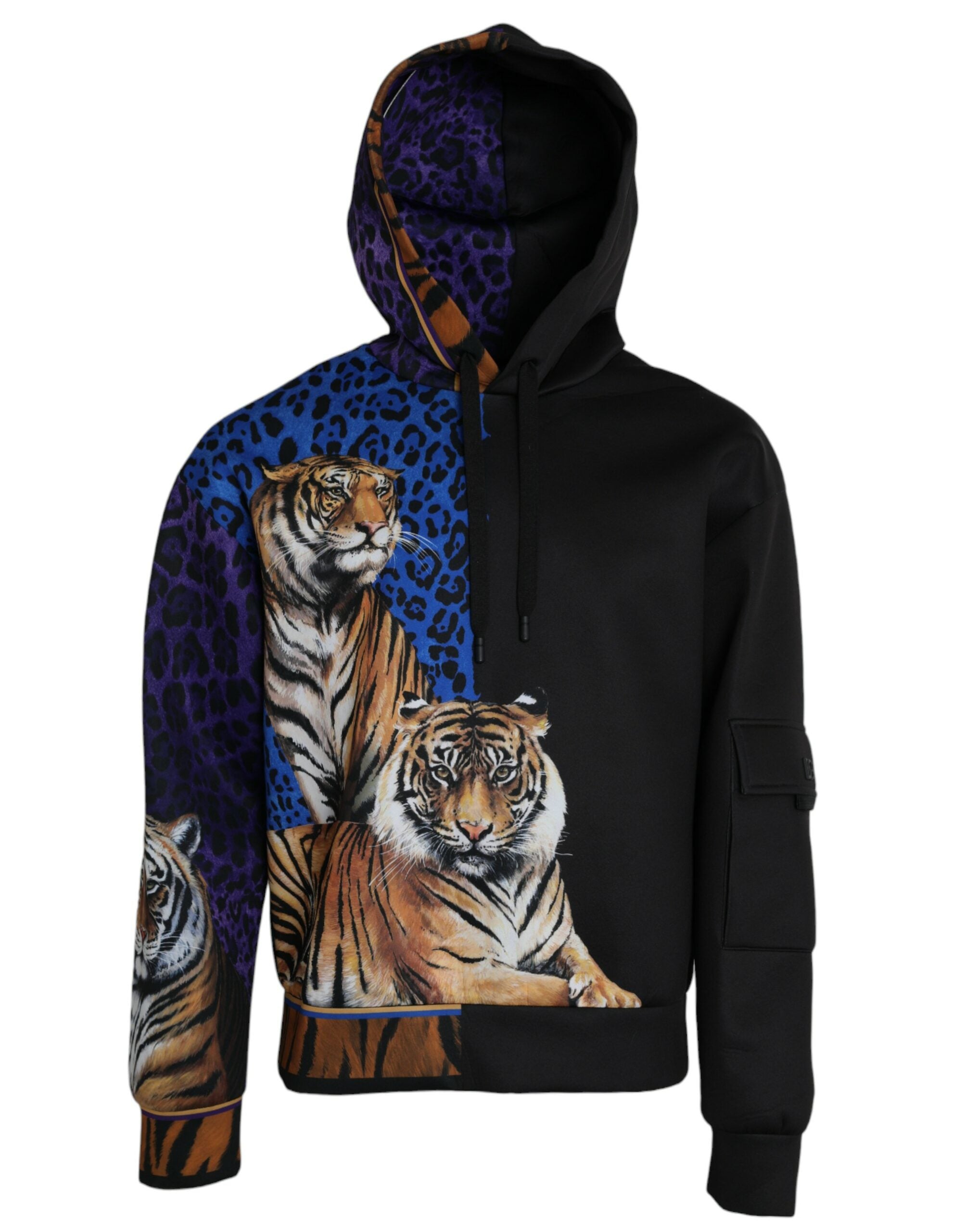Dolce & Gabbana Multicolor Tiger Hooded Sweatshirt Sweater -   -  Dolce & Gabbana.