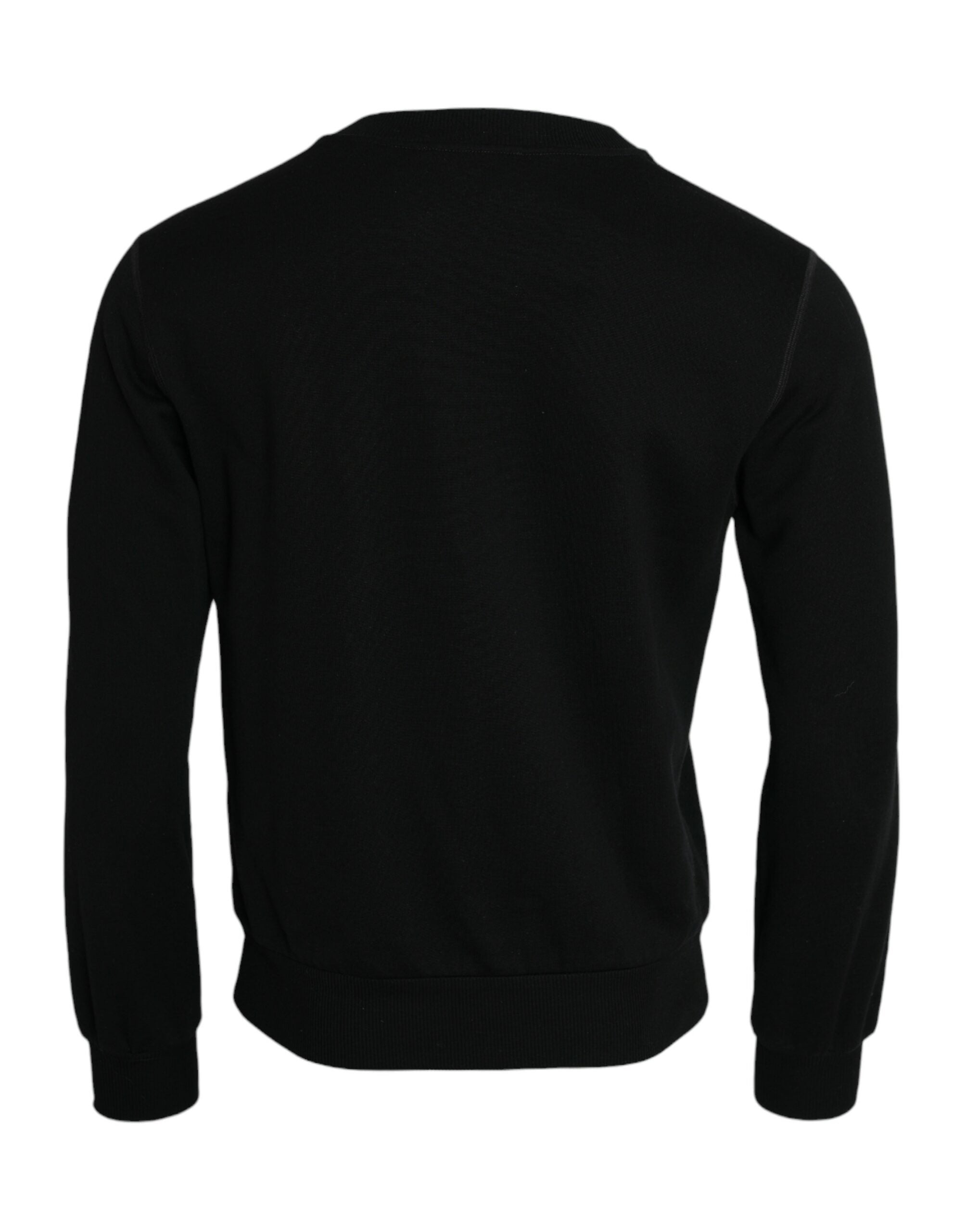 Dolce & Gabbana Black Cotton Long Sleeves Sweatshirt Sweater -   -  Dolce & Gabbana. Dolce & Gabbana Black Cotton Long Sleeves Sweatshirt Sweater -   -  Dolce & Gabbana.