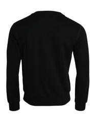 Dolce & Gabbana Black Cotton Long Sleeves Sweatshirt Sweater -   -  Dolce & Gabbana.