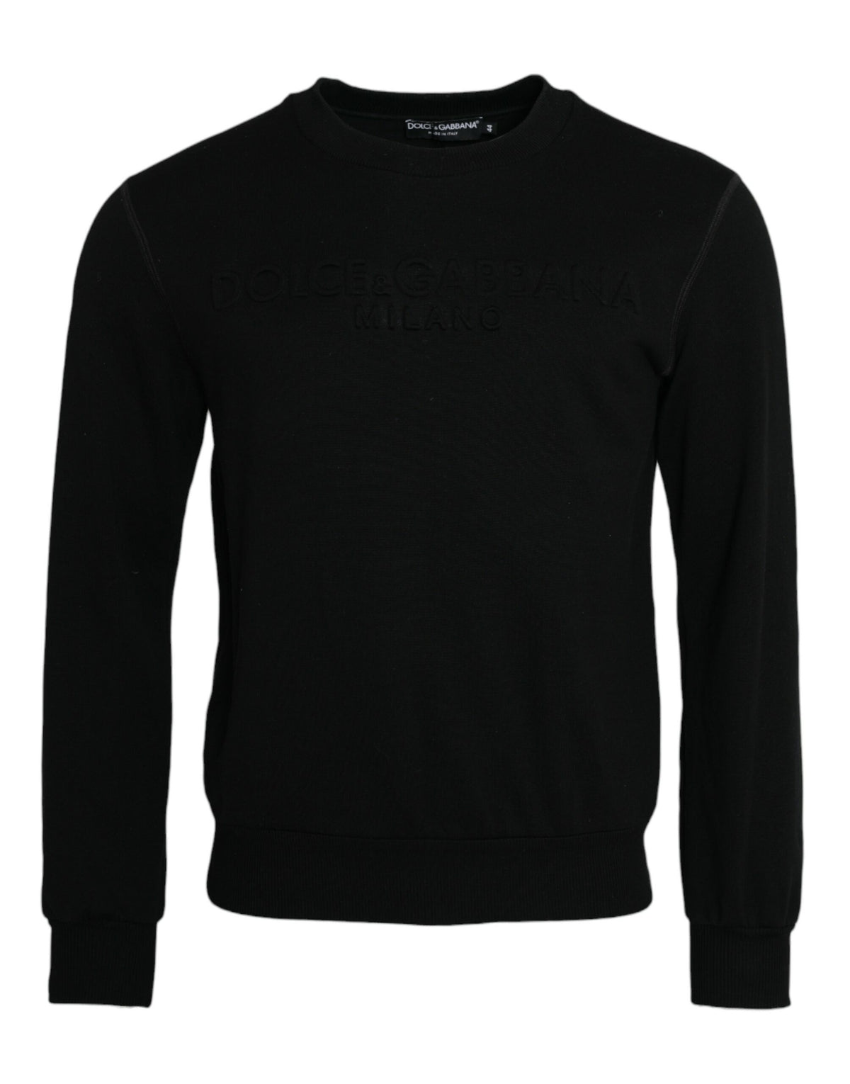 Dolce & Gabbana Black Cotton Long Sleeves Sweatshirt Sweater -   -  Dolce & Gabbana.