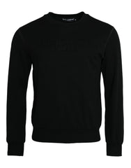 Dolce & Gabbana Black Cotton Long Sleeves Sweatshirt Sweater -   -  Dolce & Gabbana.