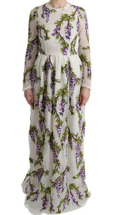 Dolce & Gabbana White Floral Embroidered Maxi Dress -   -  Dolce & Gabbana.