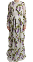 Dolce & Gabbana White Floral Embroidered Maxi Dress -   -  Dolce & Gabbana.