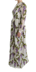 Dolce & Gabbana White Floral Embroidered Maxi Dress -   -  Dolce & Gabbana.