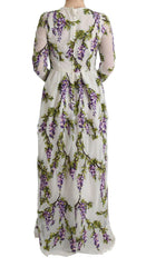 Dolce & Gabbana White Floral Embroidered Maxi Dress -   -  Dolce & Gabbana.