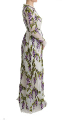 Dolce & Gabbana White Floral Embroidered Maxi Dress -   -  Dolce & Gabbana.
