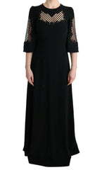 Dolce & Gabbana Black Stretch Shift Long Maxi Dress -   -  Dolce & Gabbana.