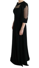 Dolce & Gabbana Black Stretch Shift Long Maxi Dress -   -  Dolce & Gabbana.