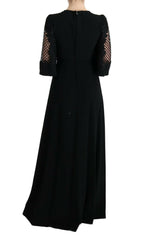Dolce & Gabbana Black Stretch Shift Long Maxi Dress -   -  Dolce & Gabbana.