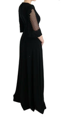 Dolce & Gabbana Black Stretch Shift Long Maxi Dress -   -  Dolce & Gabbana.