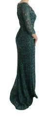 Dolce & Gabbana Green Floral Crystal Ricamo Sheath Dress -   -  Dolce & Gabbana.