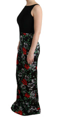 Dolce & Gabbana Multicolor Floral Print Stretch Sheath Long Dress -   -  Dolce & Gabbana.