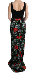 Dolce & Gabbana Multicolor Floral Print Stretch Sheath Long Dress -   -  Dolce & Gabbana.