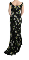 Dolce & Gabbana Sunflower Silk Stretch Sheath Dress -   -  Dolce & Gabbana.