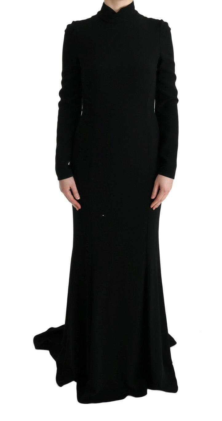 Dolce & Gabbana Black Stretch Long Gown Sheath Dress -   -  Dolce & Gabbana.