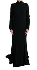 Dolce & Gabbana Black Stretch Long Gown Sheath Dress -   -  Dolce & Gabbana.