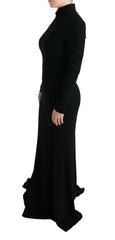 Dolce & Gabbana Black Stretch Long Gown Sheath Dress -   -  Dolce & Gabbana.
