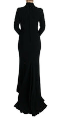 Dolce & Gabbana Black Stretch Long Gown Sheath Dress -   -  Dolce & Gabbana.