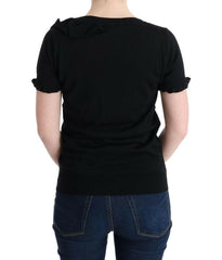 MARGHI LO' Black 100% Lana Wool Top Blouse T-shirt -   -  MARGHI LO'.