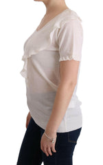 MARGHI LO' White 100% Lana Wool Top Blouse T-shirt -   -  MARGHI LO'.
