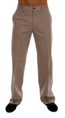 Dolce & Gabbana Beige Cotton Stretch Chinos Pants -   -  Dolce & Gabbana.