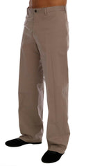 Dolce & Gabbana Beige Cotton Stretch Chinos Pants -   -  Dolce & Gabbana.