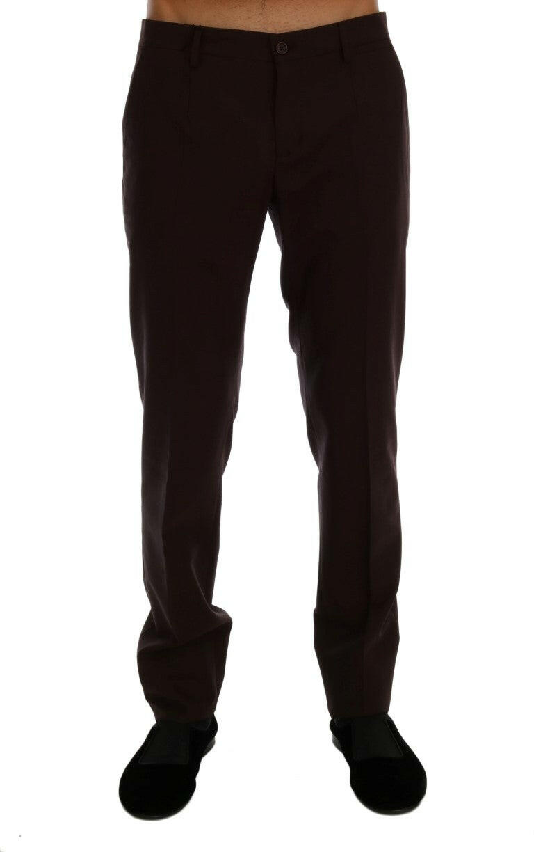 Dolce & Gabbana Purple Wool Stretch Formal Pants -   -  Dolce & Gabbana.