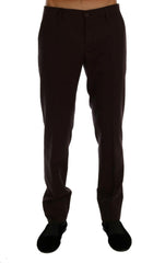 Dolce & Gabbana Purple Wool Stretch Formal Pants -   -  Dolce & Gabbana.