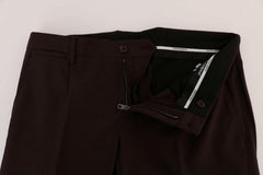 Dolce & Gabbana Purple Wool Stretch Formal Pants -   -  Dolce & Gabbana.
