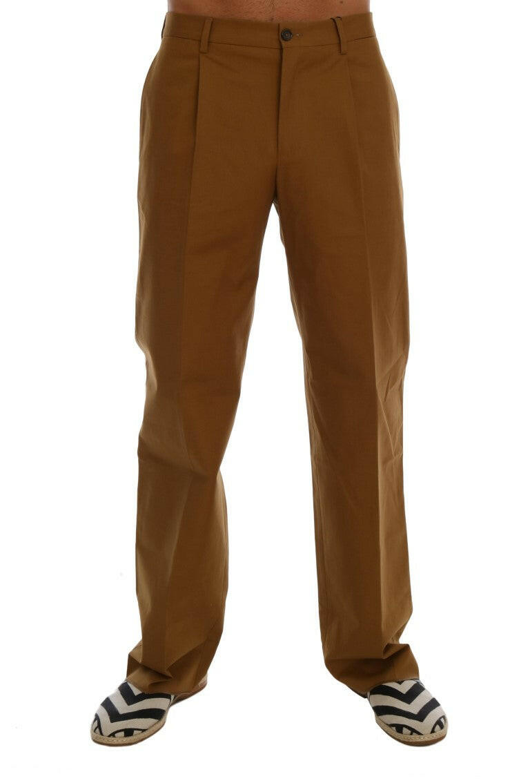Dolce & Gabbana Brown Stretch Cotton Pants -   -  Dolce & Gabbana.