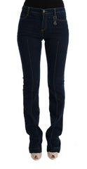 Costume National Blue Cotton Bootcut Flared Jeans -   -  Costume National.