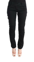 Ermanno Scervino Black Cotton Slim Fit Casual Pants -   -  Ermanno Scervino.