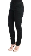 Ermanno Scervino Black Cotton Slim Fit Casual Pants -   -  Ermanno Scervino.