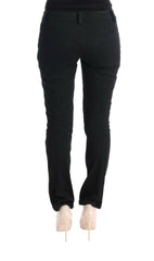Ermanno Scervino Black Cotton Slim Fit Casual Pants -   -  Ermanno Scervino.