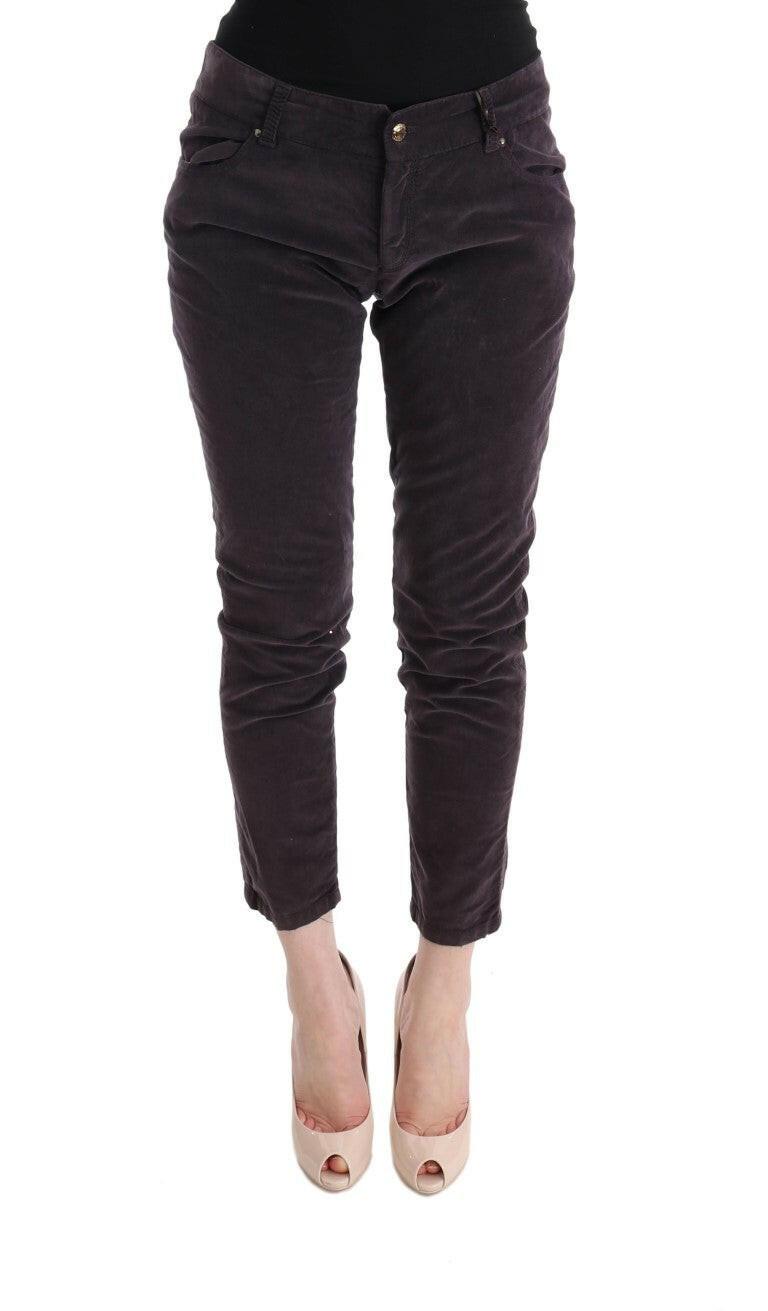 Ermanno Scervino Brown Cotton Cropped Casual Pants -   -  Ermanno Scervino.