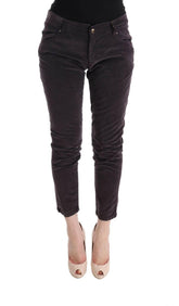 Ermanno Scervino Brown Cotton Cropped Casual Pants -   -  Ermanno Scervino.