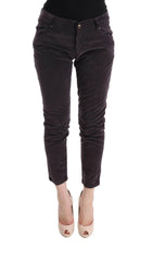 Ermanno Scervino Brown Cotton Cropped Casual Pants -   -  Ermanno Scervino.