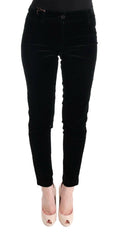 Ermanno Scervino Black Viscose Blend Velvet Cropped Pants -   -  Ermanno Scervino.