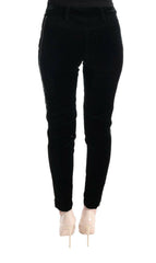 Ermanno Scervino Black Viscose Blend Velvet Cropped Pants -   -  Ermanno Scervino.