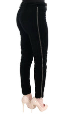 Ermanno Scervino Black Viscose Blend Velvet Cropped Pants -   -  Ermanno Scervino.
