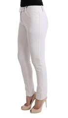 Ermanno Scervino White Cotton Slim Fit Casual Pants -   -  Ermanno Scervino.