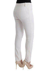 Ermanno Scervino White Cotton Slim Fit Casual Pants -   -  Ermanno Scervino.