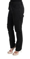 Ermanno Scervino Black Cotton Slim Fit Casual Pants -   -  Ermanno Scervino.