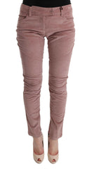 Ermanno Scervino Pink Velvet Cropped Casual Pants -   -  Ermanno Scervino.